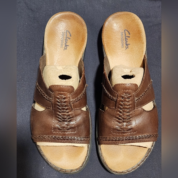 Clarks Shoes - Clarks Bendables Slip On Slide Mahogany 9 Wide